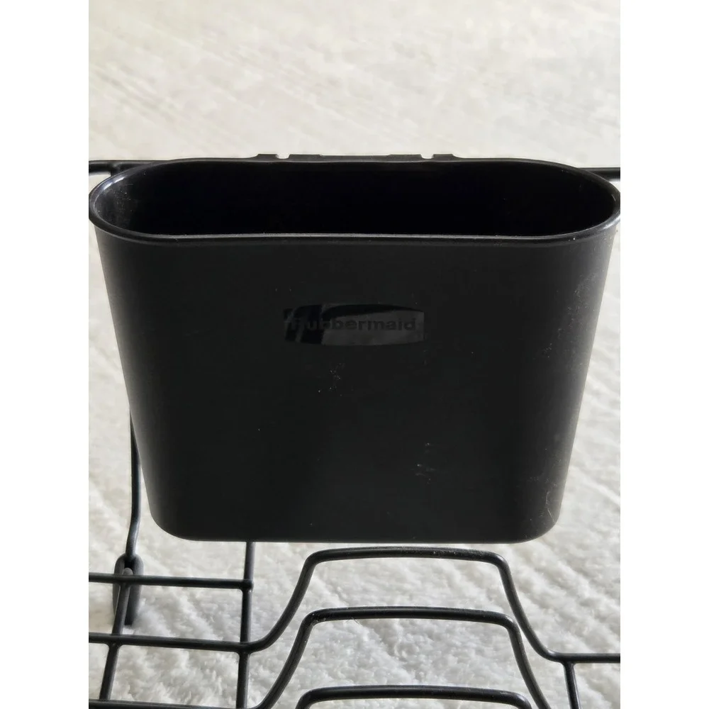 Rubbermaid 6032 Small Dish Drainer Black Coated Wire Rack with Microban New